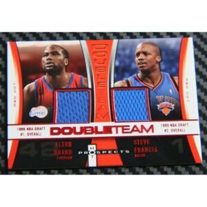 2006-07 HOT PROSPECTS ELTON BRAND / STEVE FRANCIS RED HOT DUAL JERSEY‎ #D 14/25
